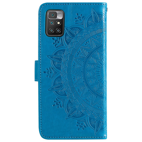 Flip case for Xiaomi Redmi 10, Mandala, blue