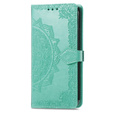 Flip case for Motorola Edge 20 Lite, Mandala, green