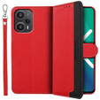 Flip case for Poco F5 5G, KHAZNEH RFID, red / black
