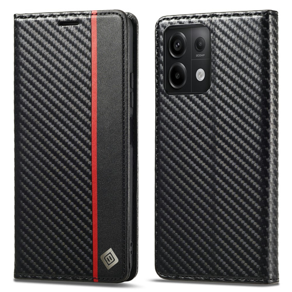 Flap case for Xiaomi Redmi Note 13 Pro 5G, Carbon LC.IMEEKE, black