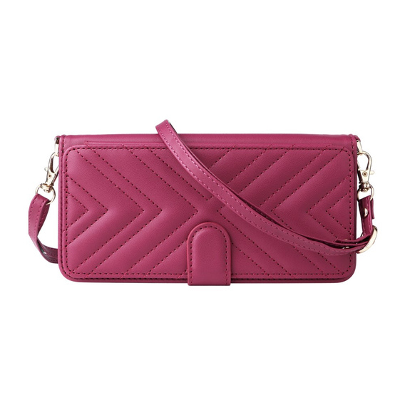 Crossbody Leather Wallet flip case for Oppo Reno 13 Pro 5G, maroon
