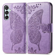 Flip case for Samsung Galaxy M15 5G, Butterfly, purple