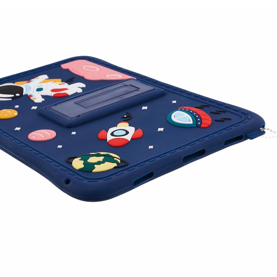 Children's Silicone Case for Samsung Galaxy Tab A11 Plus / A9 Plus, Armored, Astronaut, Navy Blue