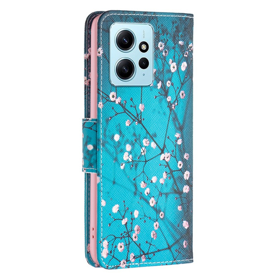 Flip case for Xiaomi Redmi Note 12 Pro 5G / POCO X5 Pro 5G, Wallet, Sakura, blue