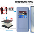 RFID Wallet MagSafe Flip Case with Camera Protection for Samsung Galaxy S26, Blue