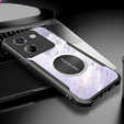 Case for Xiaomi Poco M7 Pro 5G, with magnetic sheet, transparent / black