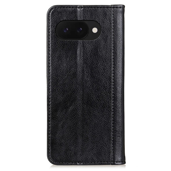 Flip case for Google Pixel 9A, Split Leather, black