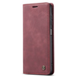 CASEME case for Samsung Galaxy M33 5G, Leather Wallet Case, maroon