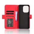 Flip case for Xiaomi Redmi 13, Card Slot, red