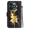 Flip case for Infinix Hot 40i, Wallet, Butterfly rose