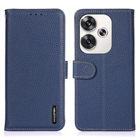 KHAZNEH RFID case for Xiaomi Poco F6, Litchi Texture, blue