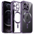 Case for iPhone 12 Pro, Electro MagSafe, purple + Screen Glass