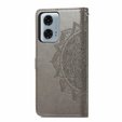 Flip case for Motorola Moto G24 / G24 Power / G04, Mandala, grey