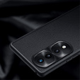 Leather case for Honor 70 5G, leather hybrid, black