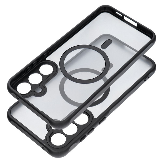 Case for Samsung Galaxy A55, for MagSafe, ERBORD Matt Case, black + Screen Glass