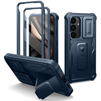 Armored case for Samsung Galaxy S25, Dexnor Full Body (Two Frames), dark blue