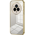 The case for Realme 14 Pro 5G, Electroplating Frame, transparent / gold