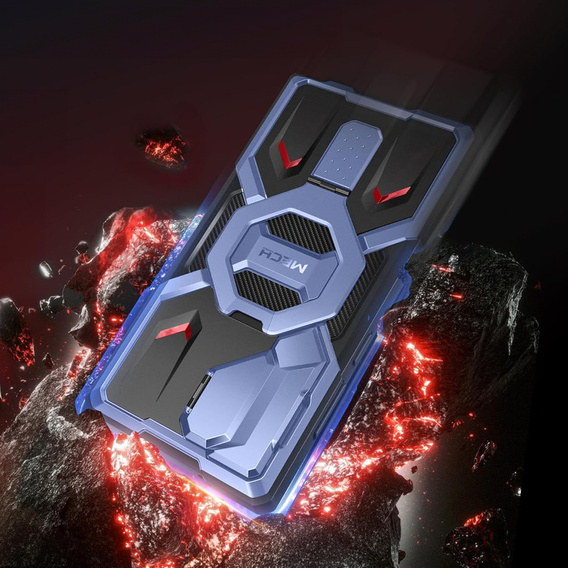 Case for Samsung Galaxy S25 Ultra Tongate MECH MagSafe Series - blue + 9H Tempered Glass