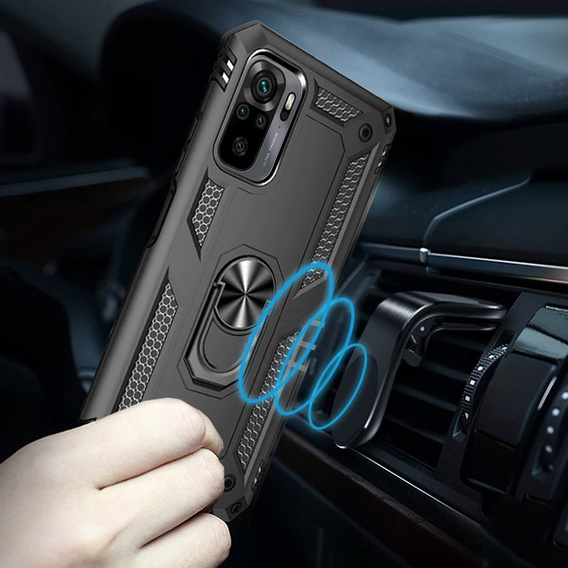 Armor Case for Xiaomi Redmi Note 10/10S, Nox Case Ring, black