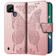 Flip case for Realme C21Y / C25Y, Butterfly, pink
