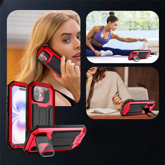 R-JUST armoured case with screen protector and stand for iPhone 17