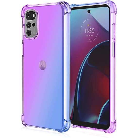 Case for Motorola Moto G22, Gradient Dropproof, Purple / blue