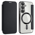 Flip case for Samsung Galaxy S25, RFID Wallet MagSafe CamShield, black