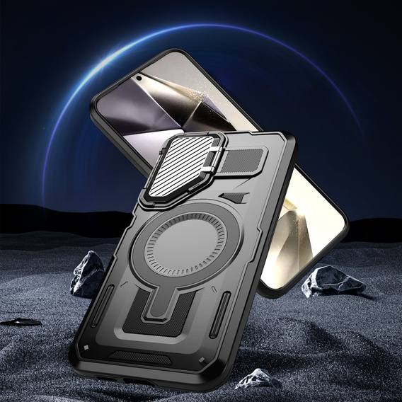 Case for Samsung Galaxy S24 FE, Military MagSafe with camera protection, black