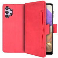 Flip case for Samsung Galaxy A32 5G, Card Slot, red