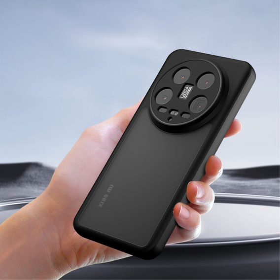 Case for Xiaomi 14 Ultra, Fusion Hybrid, with camera protection, transparent / black