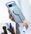 Case for Google Pixel 9A, Shockproof, with glass, for MagSafe, blue