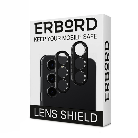 2x ERBORD tempered glass for camera to Samsung Galaxy S23 FE, black