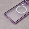 Magnetic Dual Glass MagSafe case for Samsung Galaxy S22 Ultra, purple