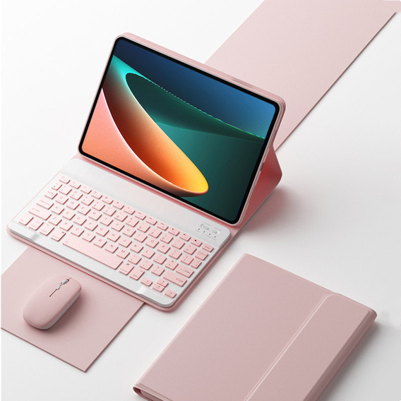 Case + keyboard Xiaomi Pad 5/5 Pro, pink rose gold