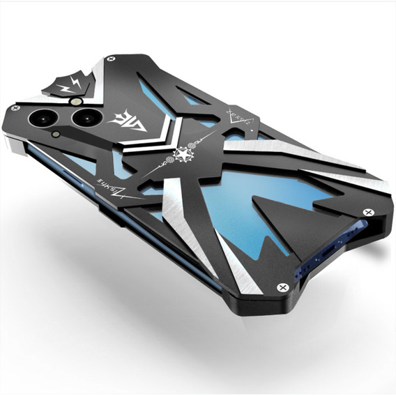 Armored case for iPhone 15 Plus, Aluminum Alloy, black