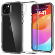 Spigen case for iPhone 15, Ultra Hybrid, transparent + 9H Tempered Glass