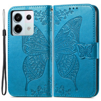 Flip case for Xiaomi Redmi Note 13 Pro 5G, Butterfly, blue