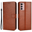 Flip case for Motorola Moto G42 4G, Crazy Horse Wallet, brown