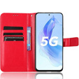 Flip case for Honor 90 Lite 5G, Crazy Horse Wallet, red
