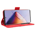 Flip case for Infinix Note 40 Pro Plus, Card Slot, red