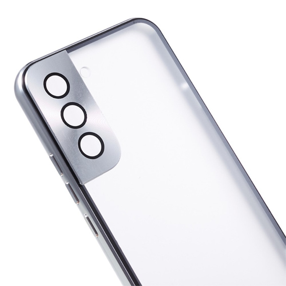 Case for Samsung Galaxy S21, Magnetic Dual Glass, silver