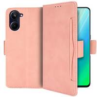 Flip case for Realme 10 4G, Card Slot, pink