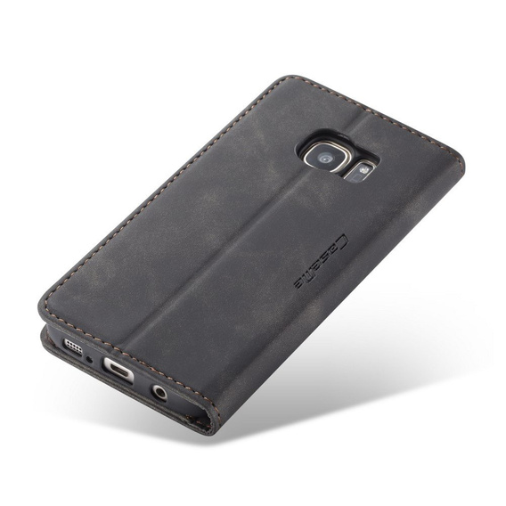 CASEME case for Samsung Galaxy S7, Leather Wallet Case, black