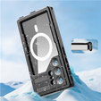 Waterproof case for Samsung Galaxy S24 Ultra, Redpepper, for MagSafe, black