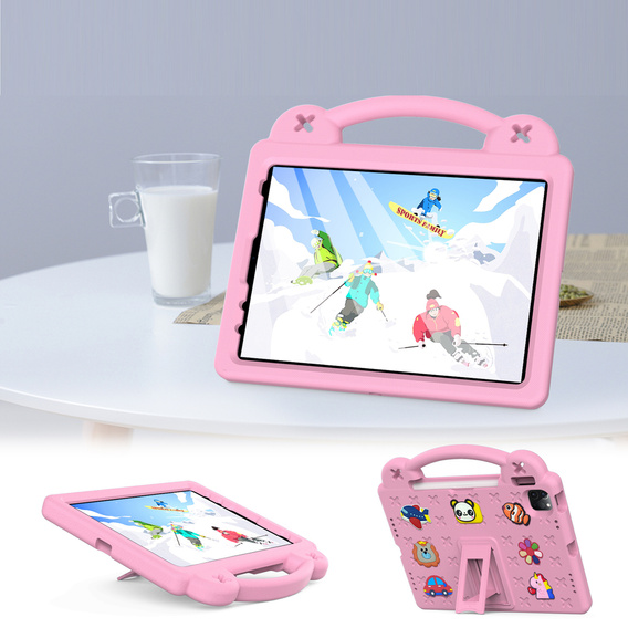 Children's case for iPad 10.9 2022 10 Gen, Cute Patterns, with stand, pink