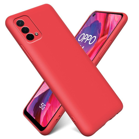 Case for Oppo A54 5G / A74 5G / A93 5G, Silicone Lite, red