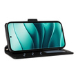 Flip case for Xiaomi Redmi Note 14 Pro 5G / Xiaomi Redmi Note 14 Pro+ 5G / Xiaomi Poco X7 5G, Rhombus Crossbody Leather, black