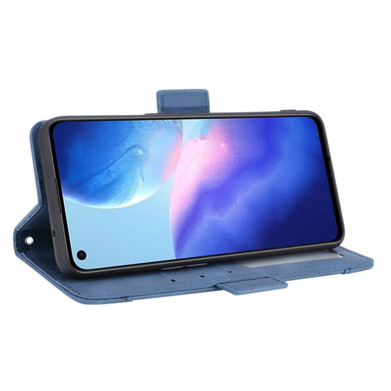 Flip case for Oppo Reno 5 5G, Card Slot, blue