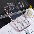 Case for Oppo Reno8 T 4G, Glitter Flower, pink rose gold