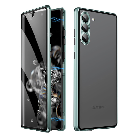 Case for Samsung Galaxy S23, Magnetic Dual Glass, green